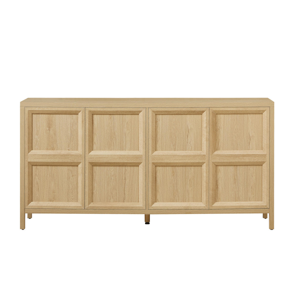 SIDEBOARD 160/40/80 cm in Eiche mit Tip-On-Öffnung und Soft-Close - Eichefarben, Holzwerkstoff (160/80/40cm) - Flora Grace