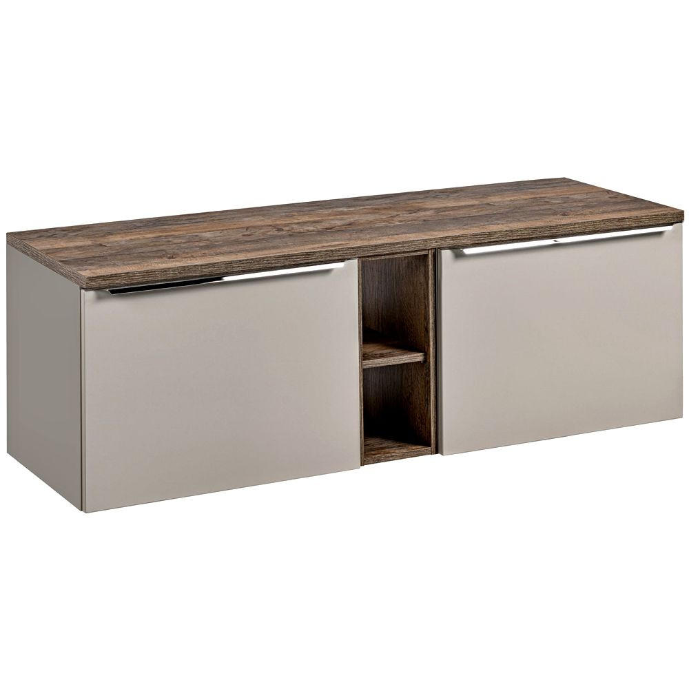 WASCHBECKENSCHRANK Puebla-56 - Beige, Holzwerkstoff (140/49/46cm) - Lomado