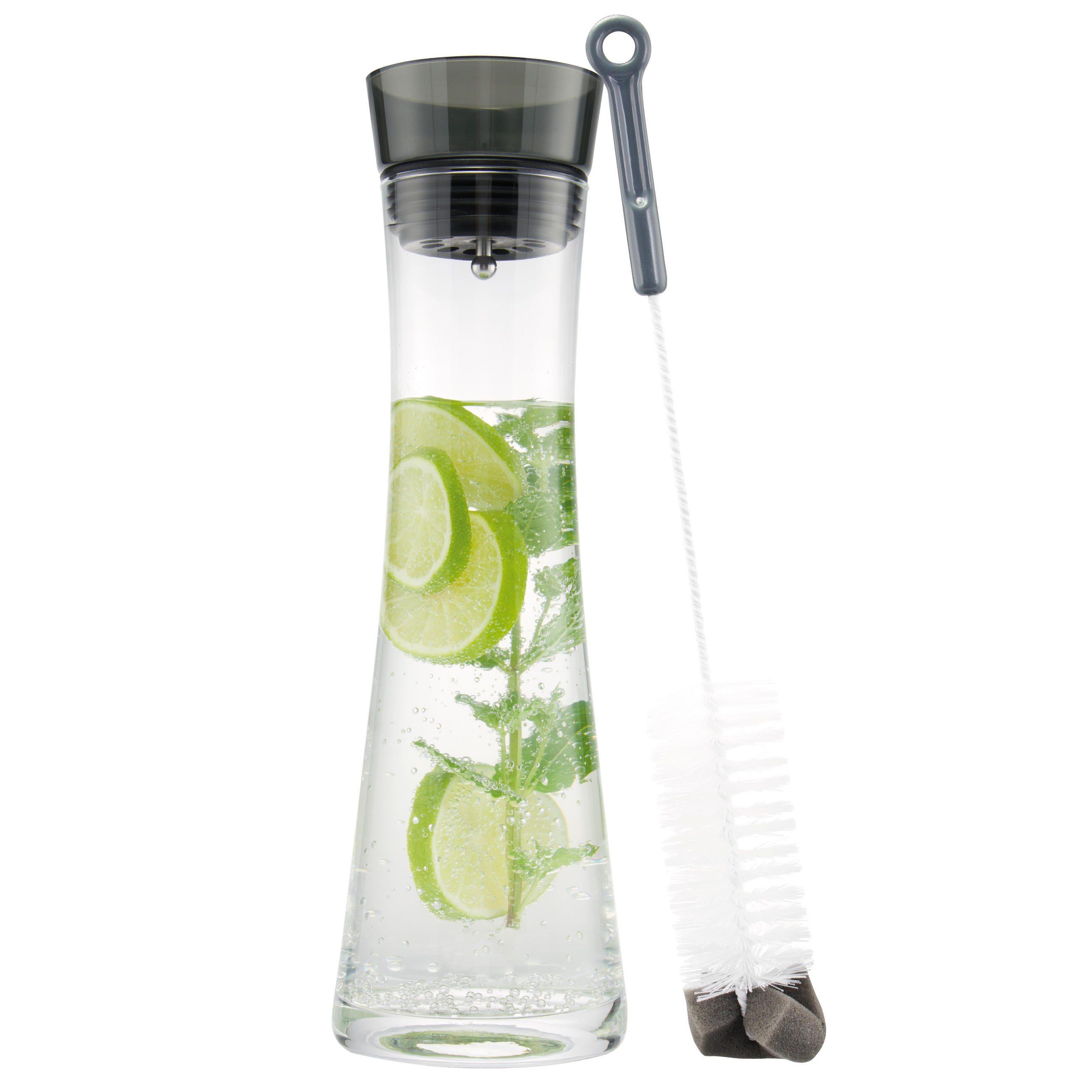 GLASKARAFFE AMISA 1,2 Liter, grau - Grau, Glas (1.2L) - bremermann