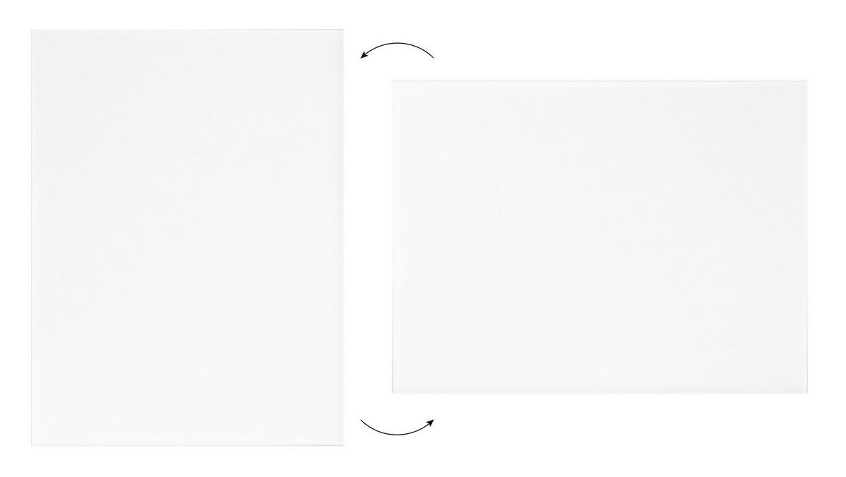GLASTAFEL – matt magnetisch, 120x90 cm - Weiß, Glas (120/90/0.7cm) - ALLboards