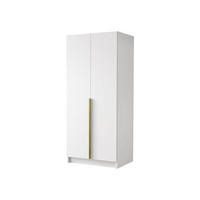 KLEIDERSCHRANK Bono I - Goldfarben/Multicolor, Holzwerkstoff/Metall (100/215/58cm) - MIRJAN24