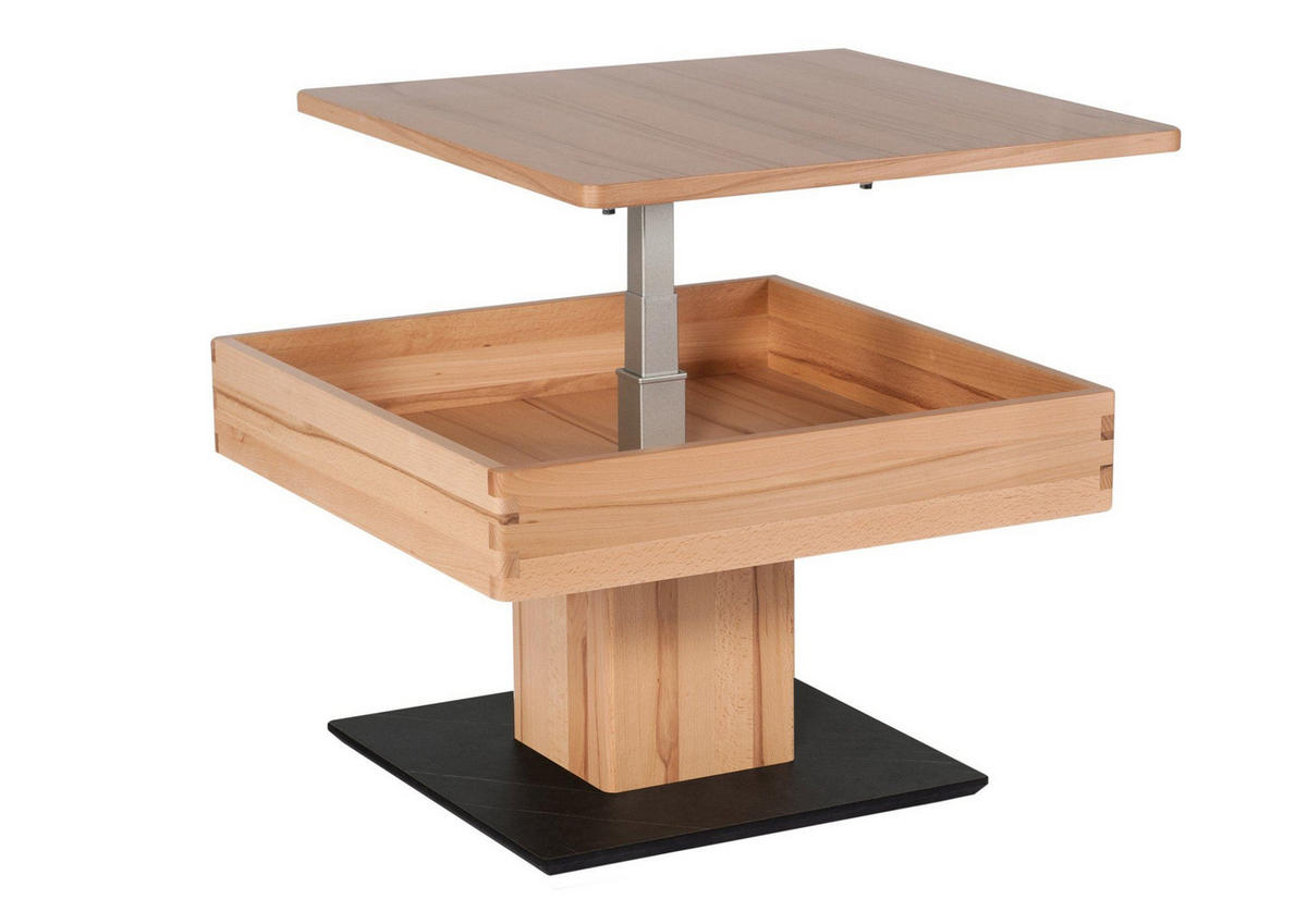 FUNKTIONSTISCH Cele 67x67x43 höhenverstellbar;diagonal verschiebbar Kernbuche - Kernbuche, Holz (67/67/43cm) - 58aufmkessel