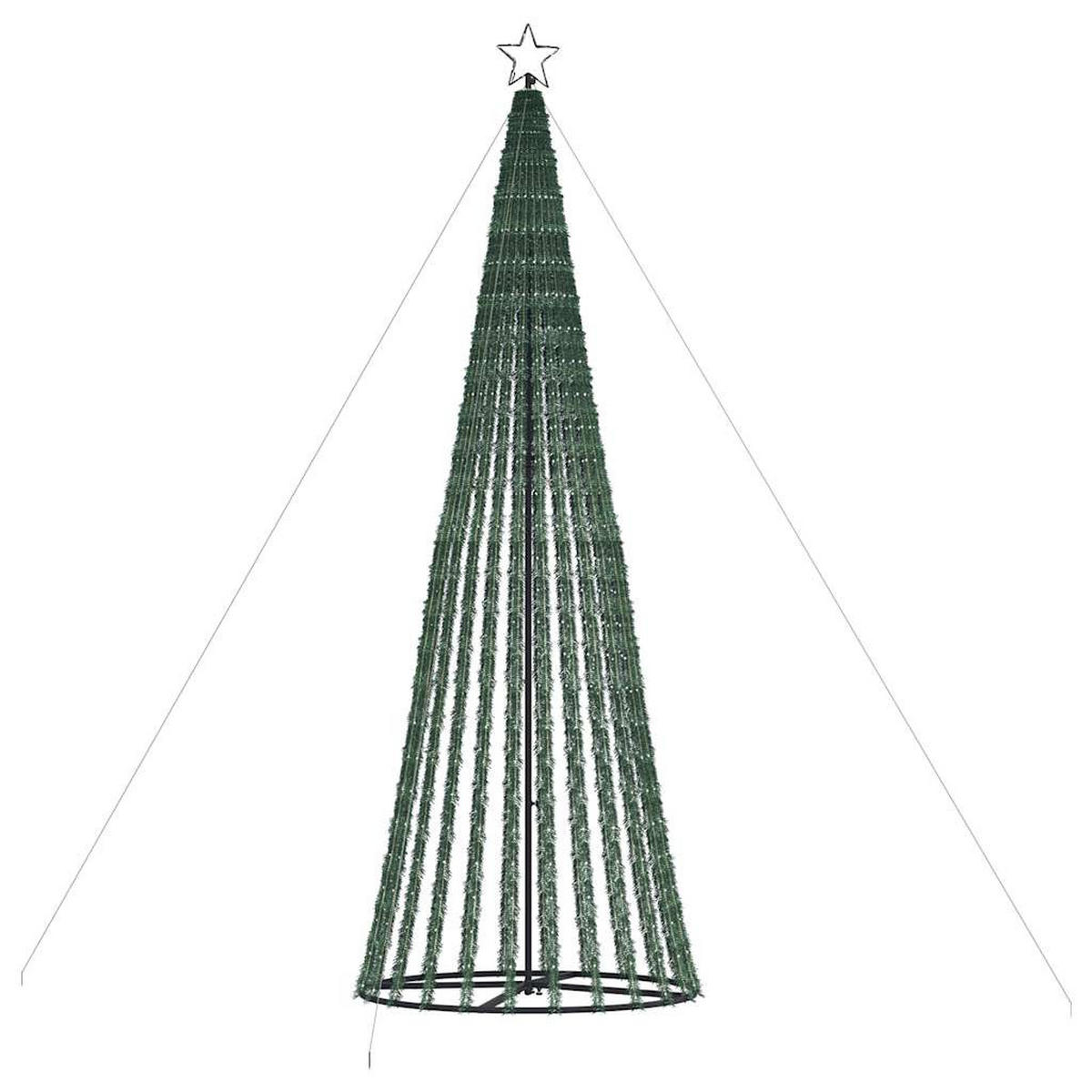 WEIHNACHTSBAUM LED 403 Cm Weiss Metall - Weiß, Metall (403cm) - vidaXL
