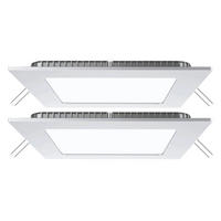 LED EINBAU PANEL Weiß Aluminium 2er Set - Weiß, Metall (12/12/2.5cm)