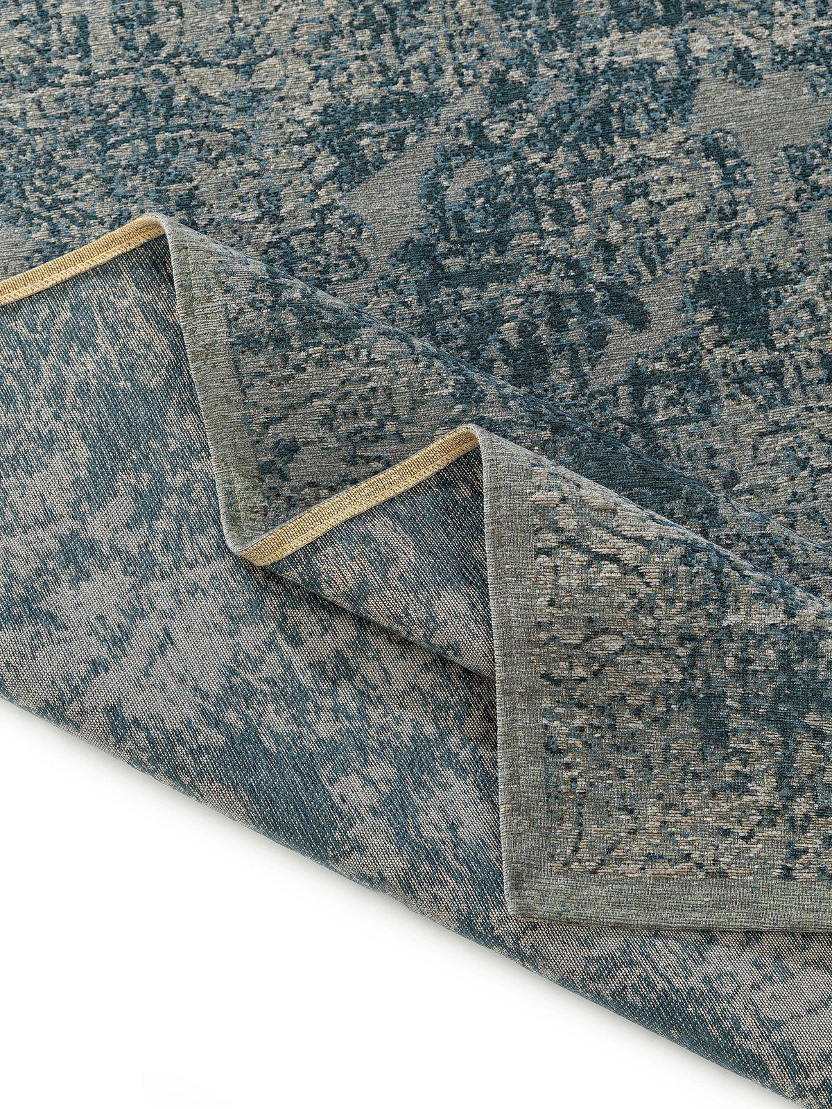 FLACHGEWEBETEPPICH Frencie Blau 120x180 cm - Blau, Textil (120/180cm) - benuta Nest