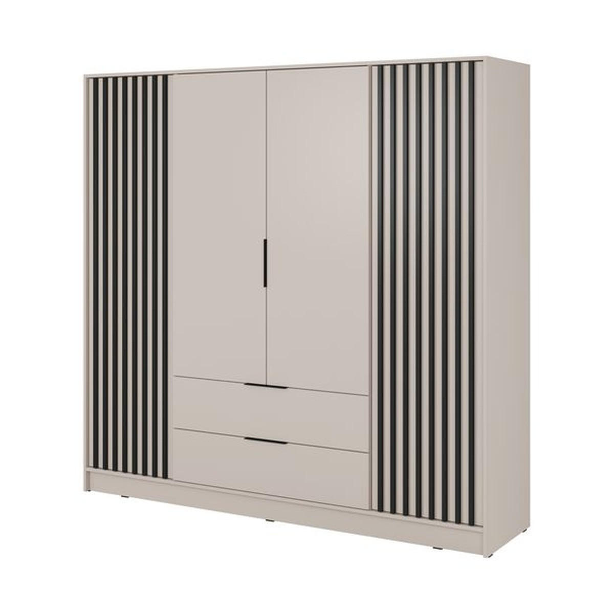 KLEIDERSCHRANK – 206 cm – Nelly – Kaschmir - Kaschmir, Holzwerkstoff (206/200/51cm) - hi-markt