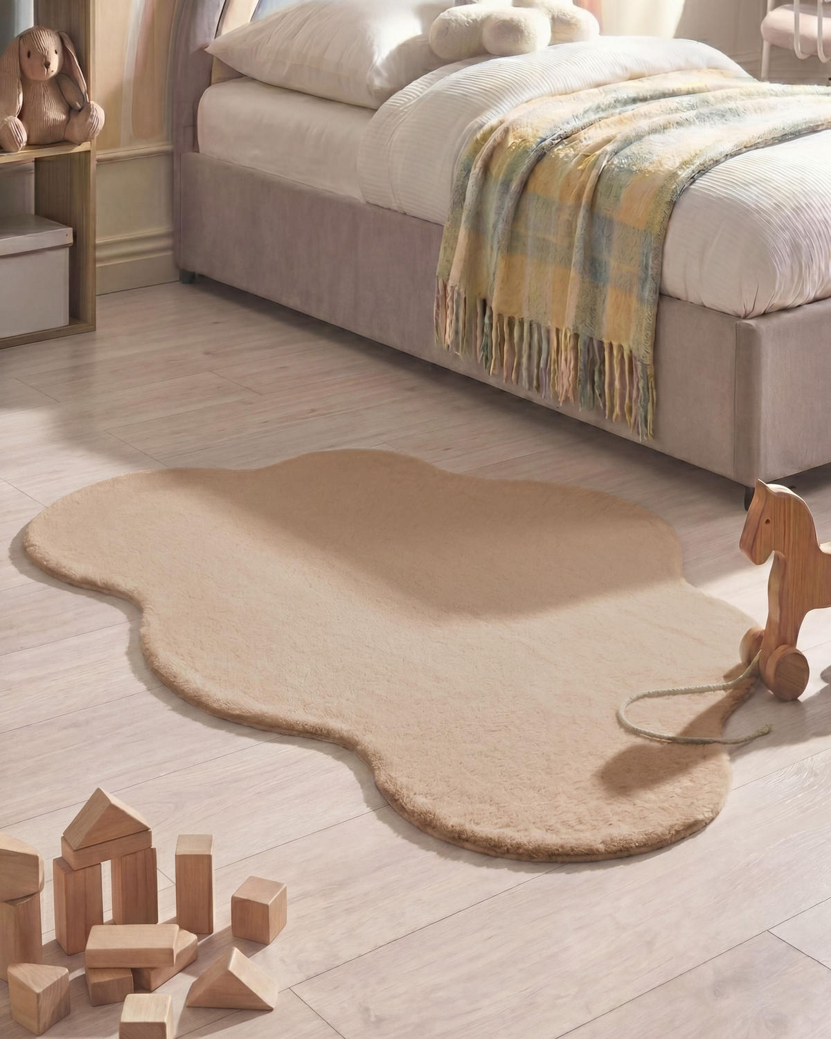 KOBEREC Béžový 80/120 cm Parson - béžová, plast (120/80cm) - Beliani
