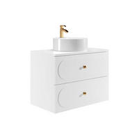 EINZELWASCHTISCH - 80 cm x 46 cm - Holz, Platte - Weiß - SATOBAL - Weiß, Holz (80/60/46cm) - Vente-Unique