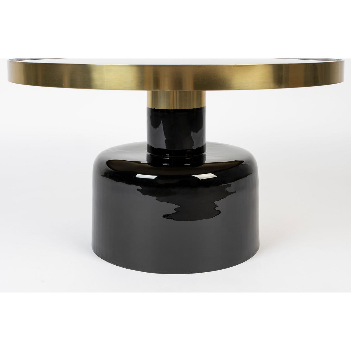 COUCHTISCH Glam Rund 60 cm Schwarz/ Gold - Schwarz, Metall (60/60/35cm) - Zuiver