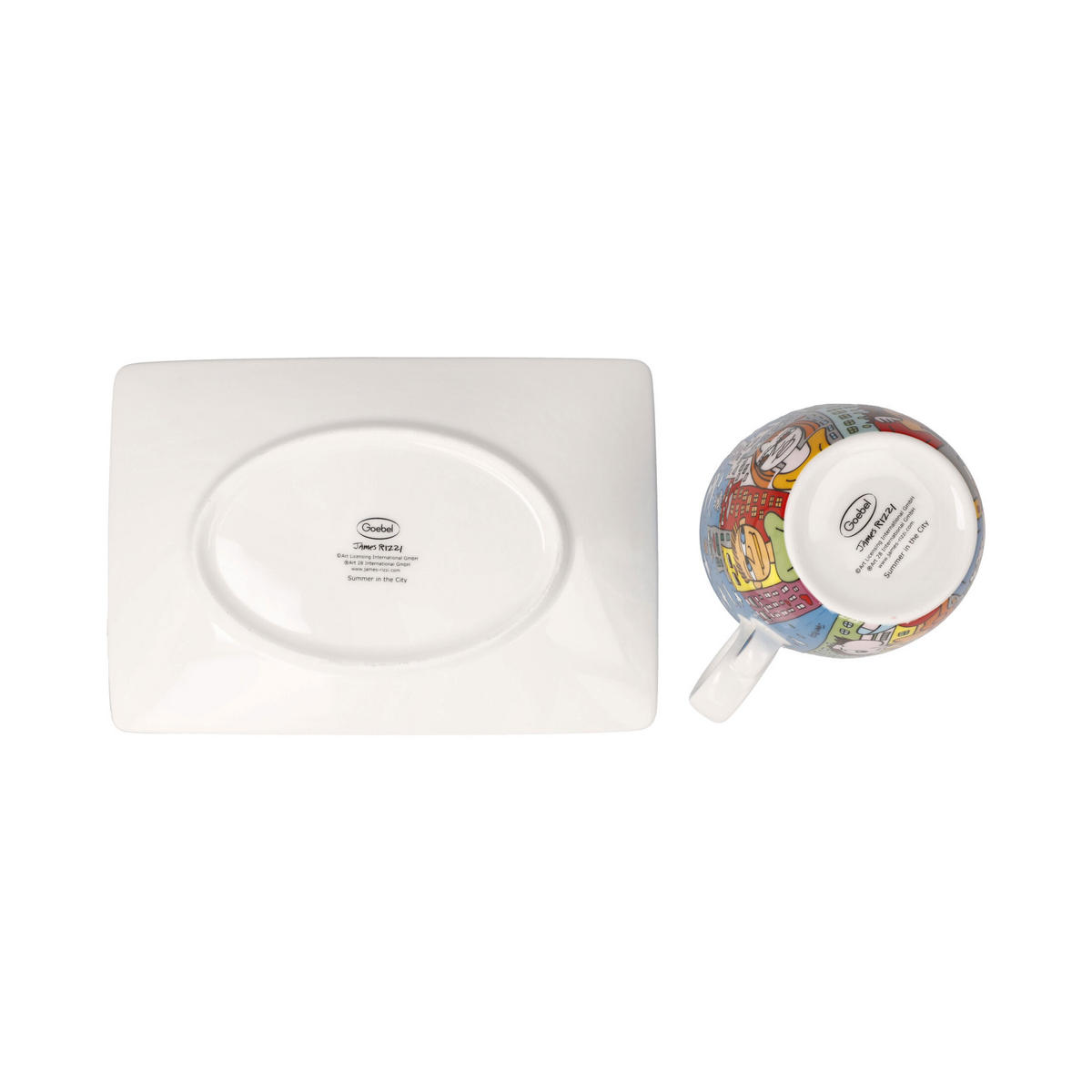 KÜNSTLERTASSE James Rizzi - Summer in the City, Fine Bone China, Bunt, 0.4 L - Multicolor, Keramik (0.4L) - Goebel