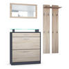 GARDEROBE Loret Front in Eiche sägerau - Eiche San Remo, Holzwerkstoff (180/200/23cm) - Vladon