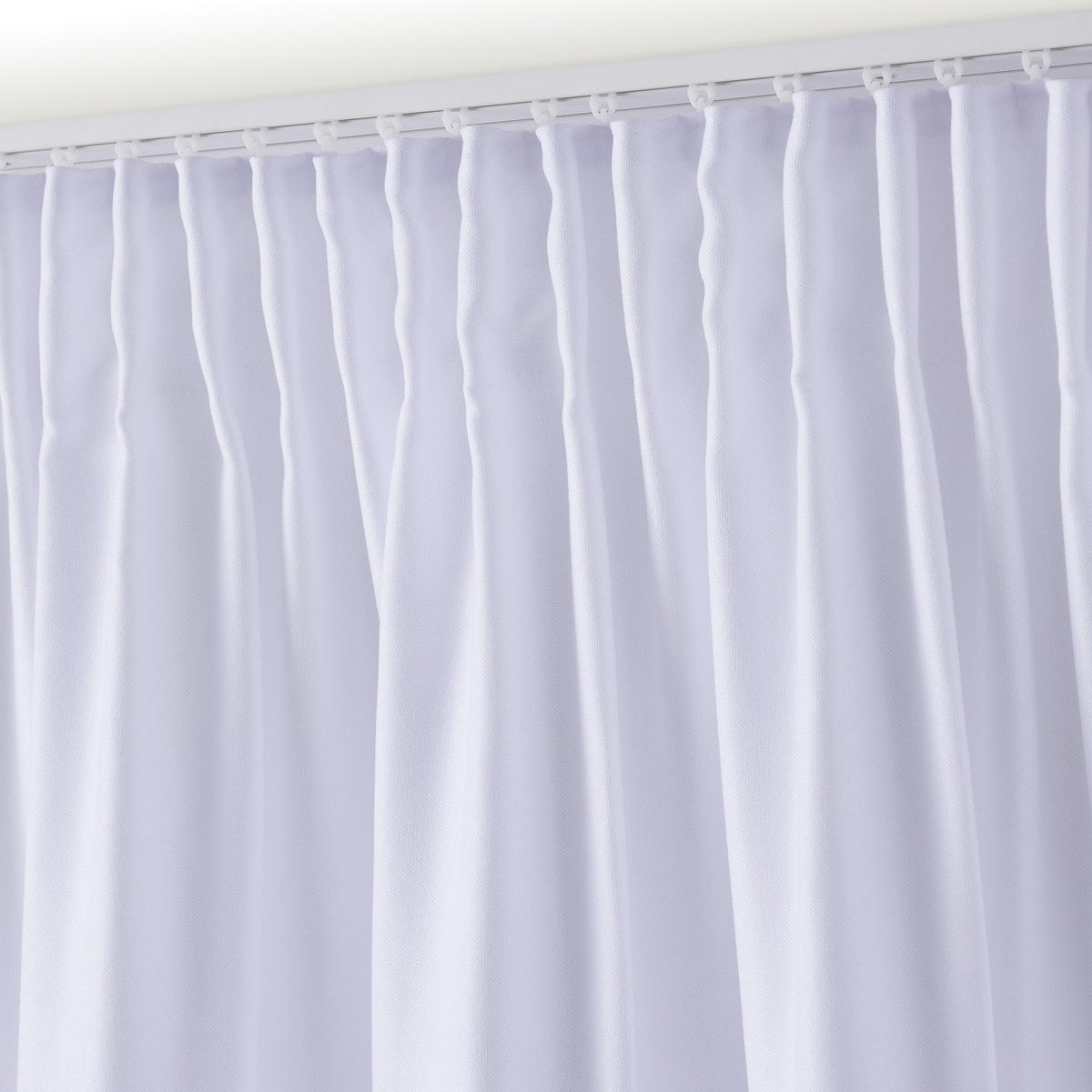 FERTIGVORHANG mit Schlaufenband weiss 140 x 280 cm - Weiß, Textil (140/280cm) - Dekoria