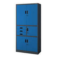 AKTENSCHRANK FILIP II 185x90x40 cm - Blau/Anthrazit, Metall (90/185/40cm) - Jan Nowak