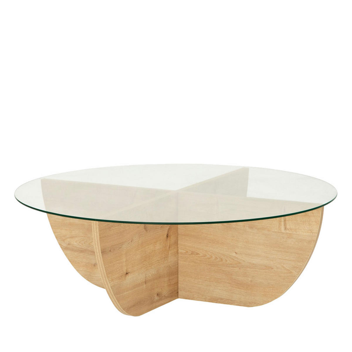 COUCHTISCH - Glas - Klares Holz - Eschefarben, Glas (90/90/30cm) - Drawer