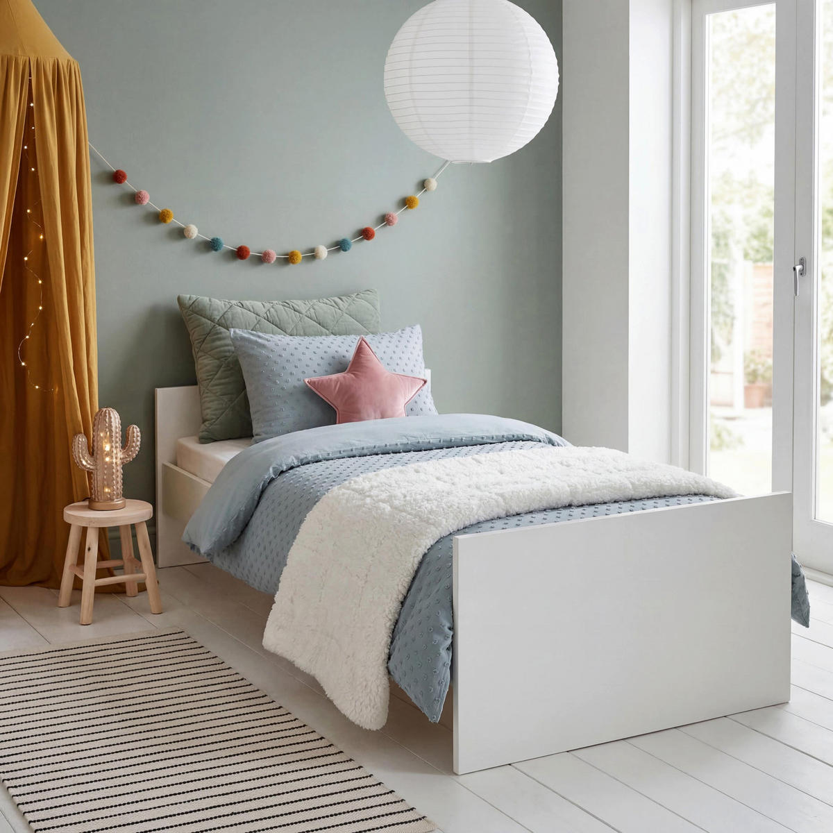BABYBETT Theo 70 x 140 cm - Eichefarben/Weiß, Holz/Holzwerkstoff (70/140cm) - Roba