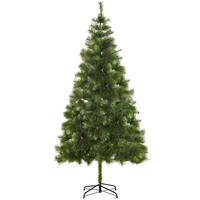 KÜNSTLICHER Weihnachtsbaum 2,1 m Christbaum Tannenbaum 505 Äste PET Grün - Grün, Kunststoff (210cm) - HOMCOM