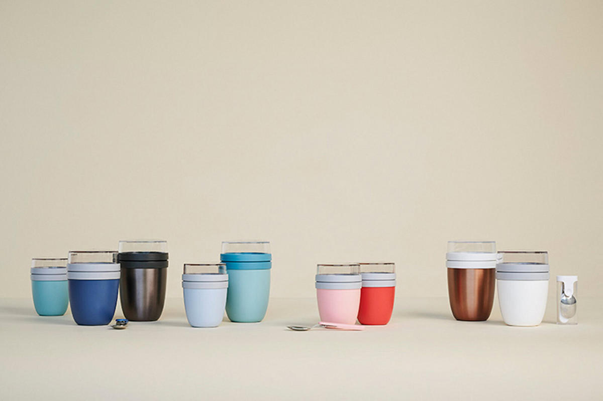 LUNCHPOTS Ellipse Nordic Green 500 + 200 ml 2er Set - Grün, Kunststoff (10.7/15.1/10.7cm) - Mepal