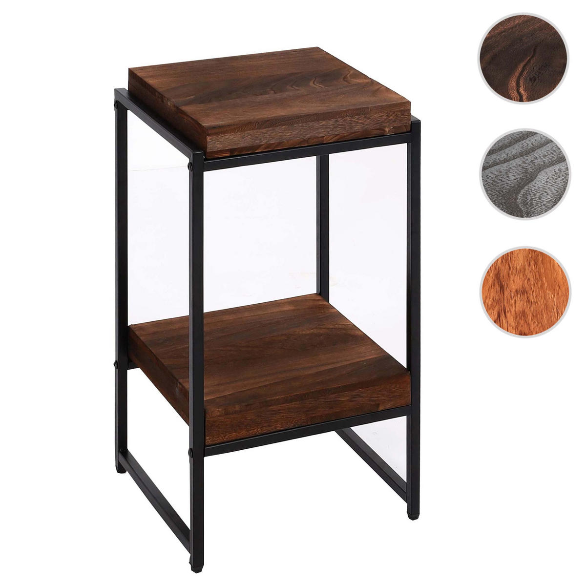BLUMENTISCH quadratisch Dunkelbraun - Dunkelbraun, Holzwerkstoff (32/30/61cm) - MCW