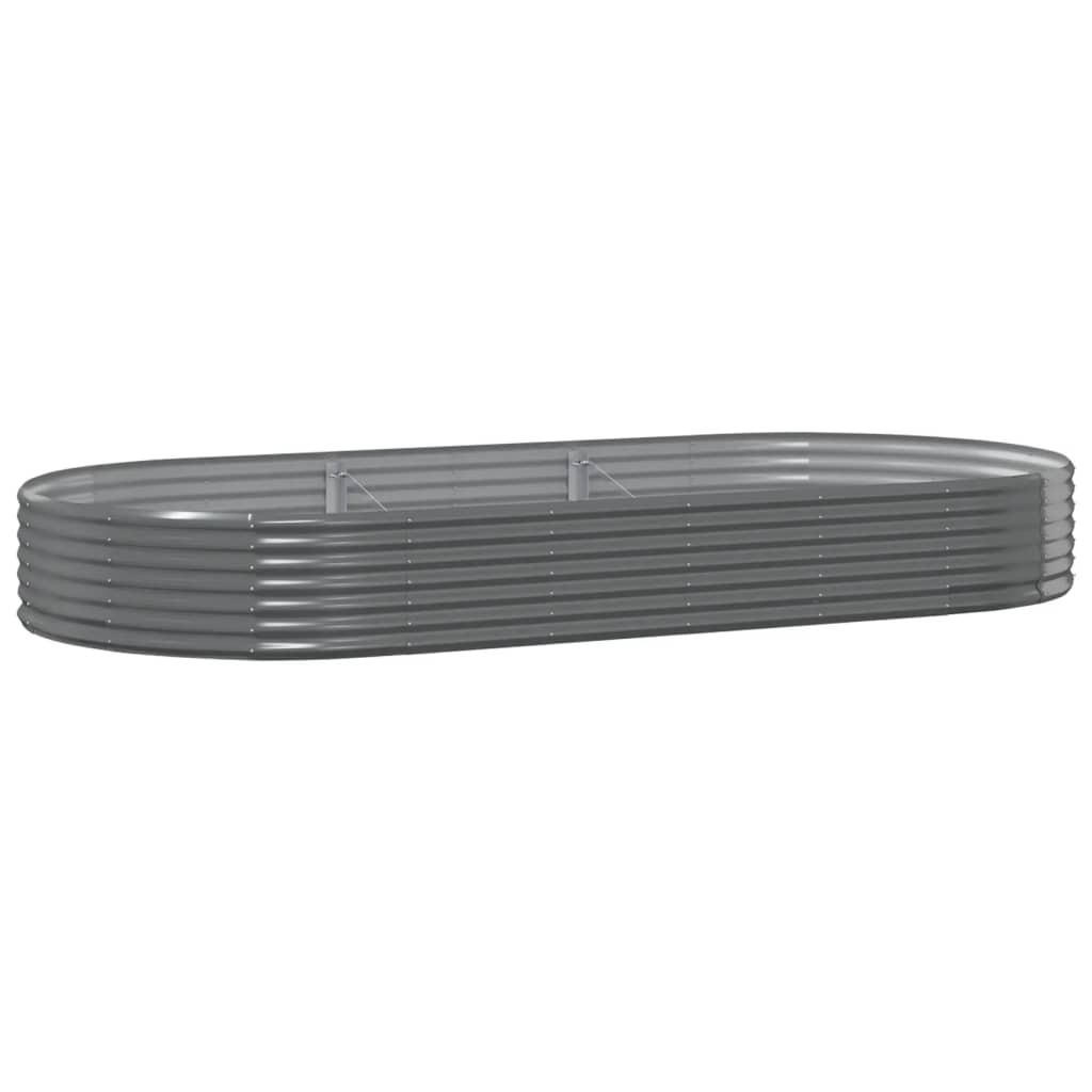 HOCHBEET Verzinkter Stahl 296x140x36 cm Grau - Grau, Metall (296/36/140cm)
