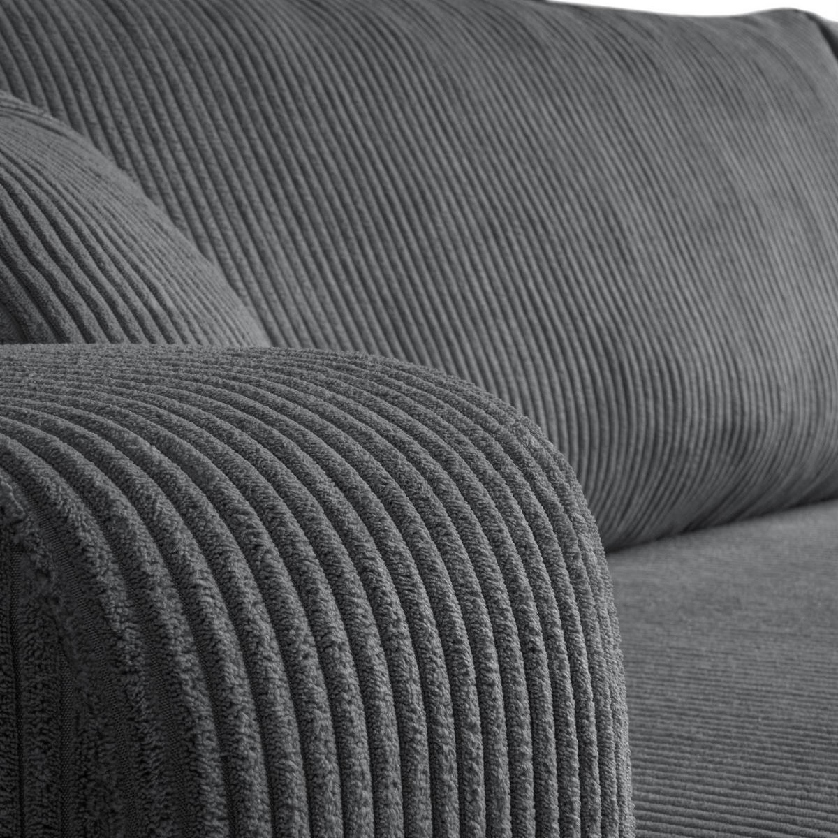 Ecksofa PRESTIGE L, Poso 60 - Grau, Textil (247/143cm) - Lookway
