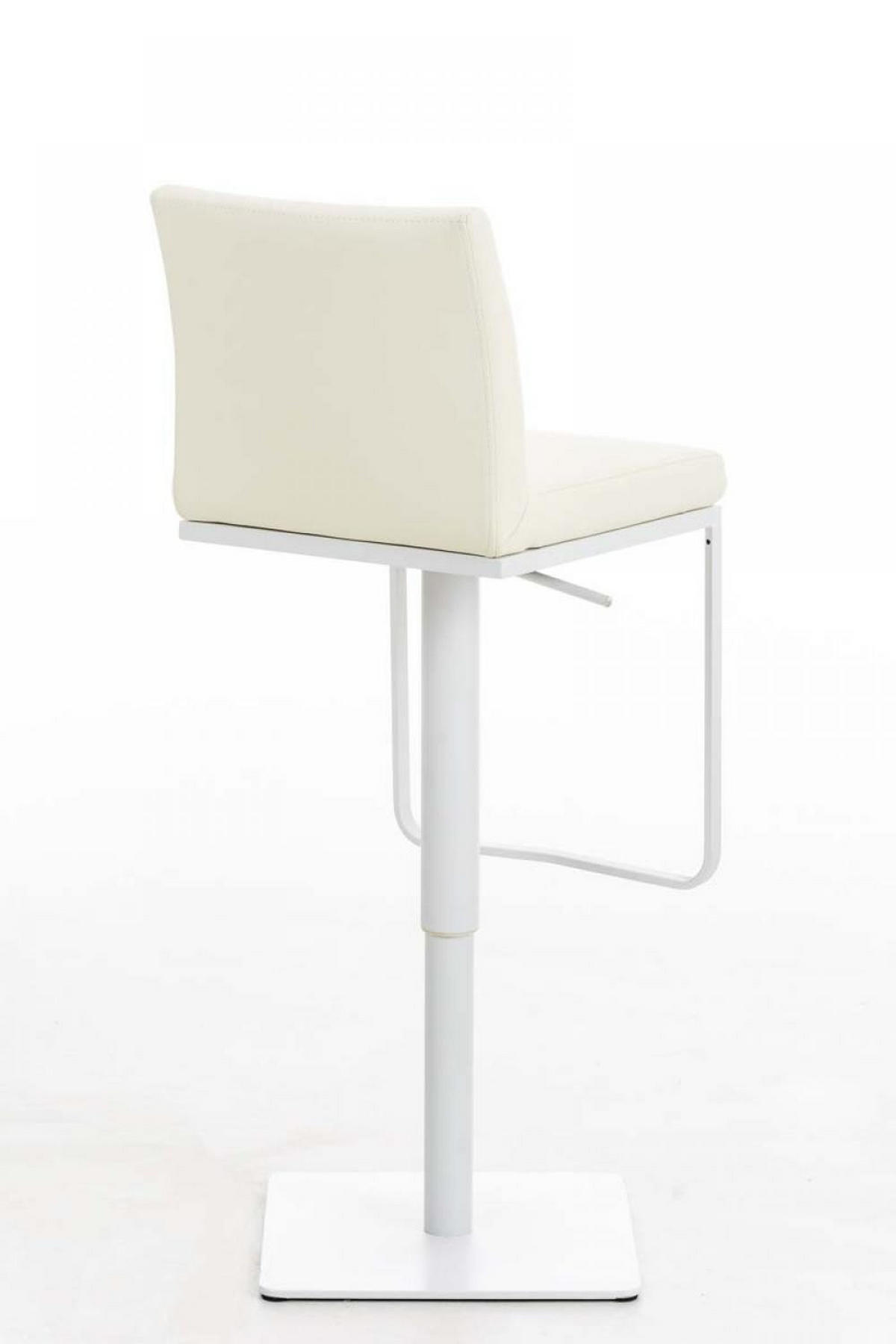 BARHOCKER Lederlook Creme - Creme/Weiß, Textil/Metall (42/86/44cm) - CLP