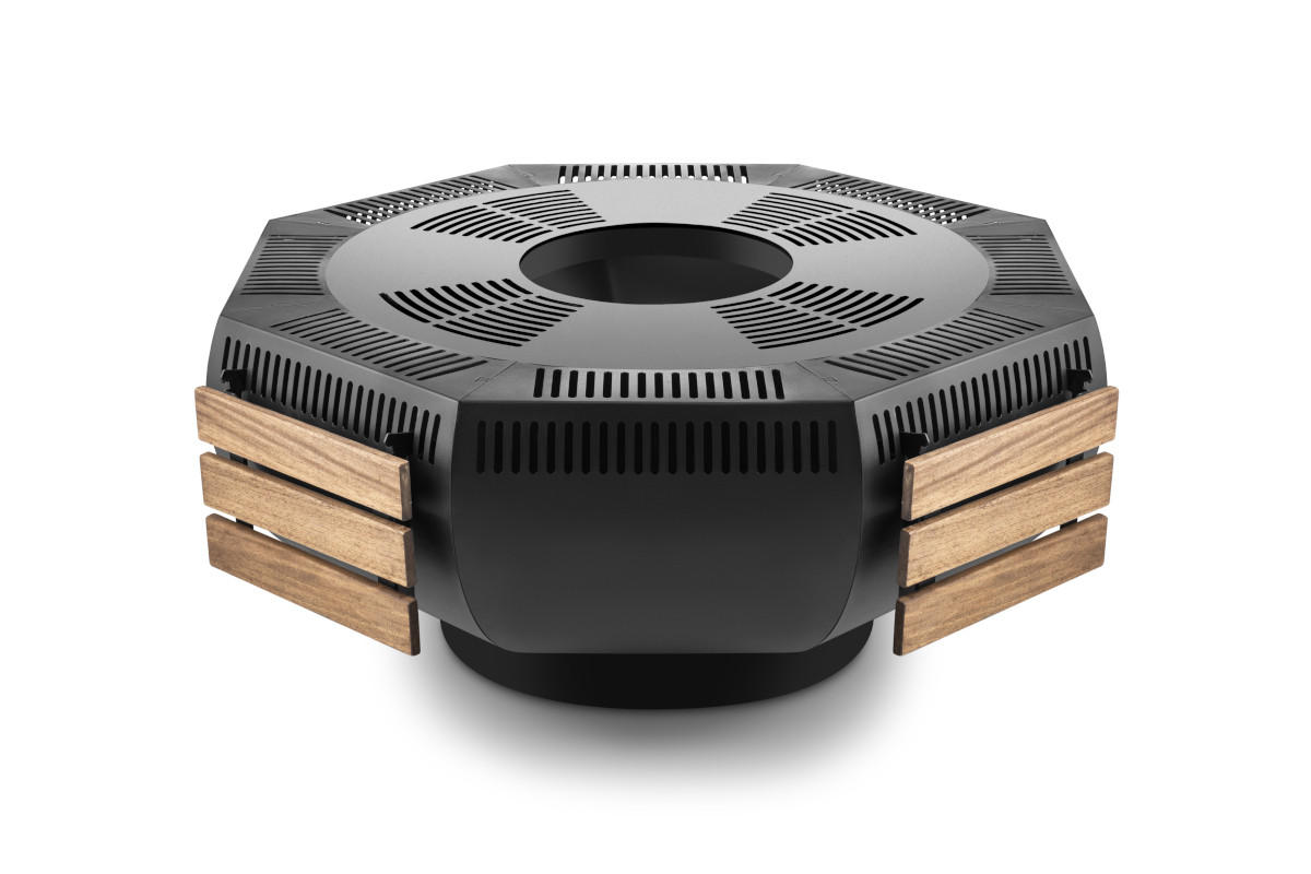 FEUERSCHALE mit Grillring und Grillplatte WOX Schwarz 115 x 115 x 50 cm 96 kg pulverbeschichtet - Schwarz, Metall (115/50/115cm) - The Favilla