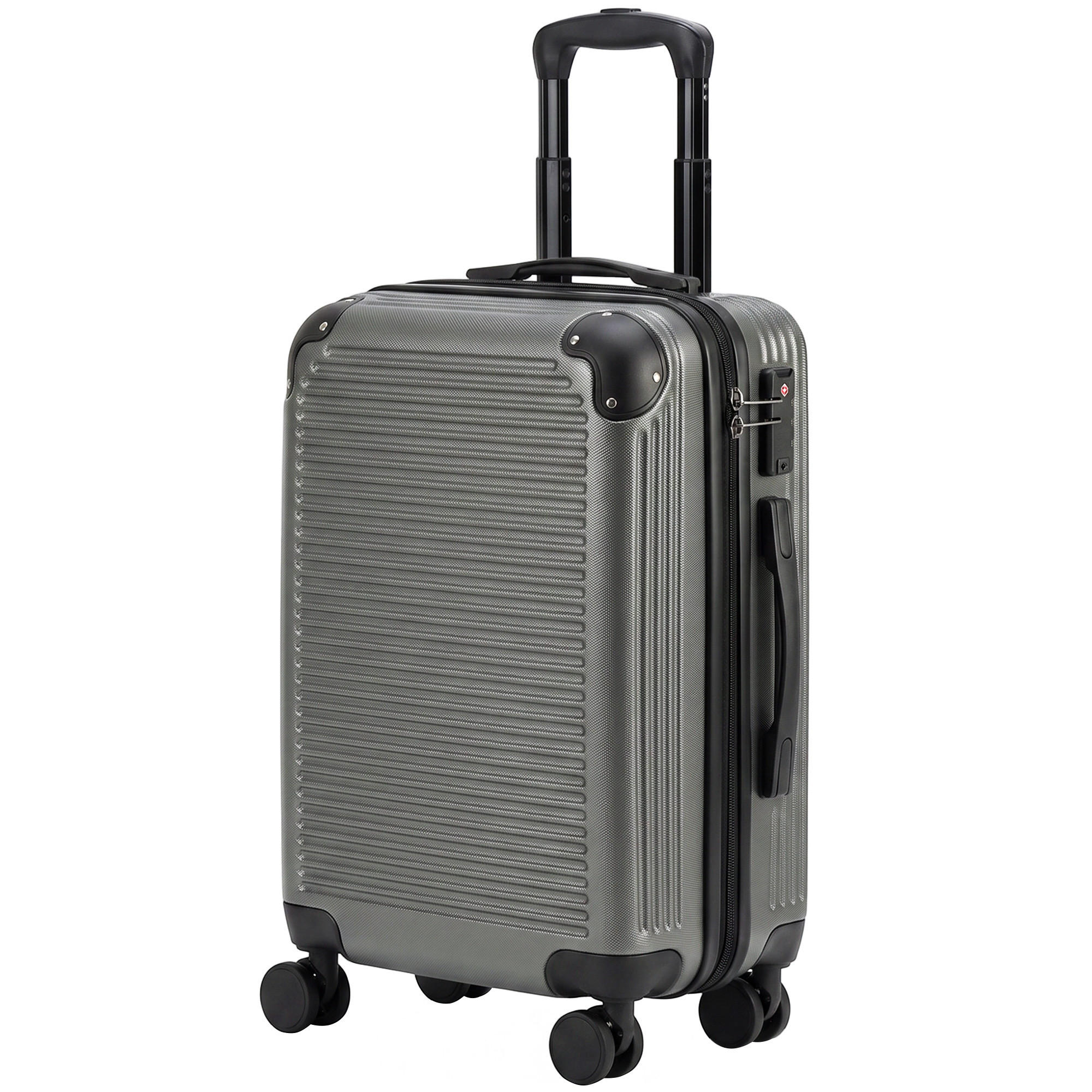 KOFFER ABS Dunkelgrau - Dunkelgrau, Kunststoff (36/56/24cm) - HOMCOM