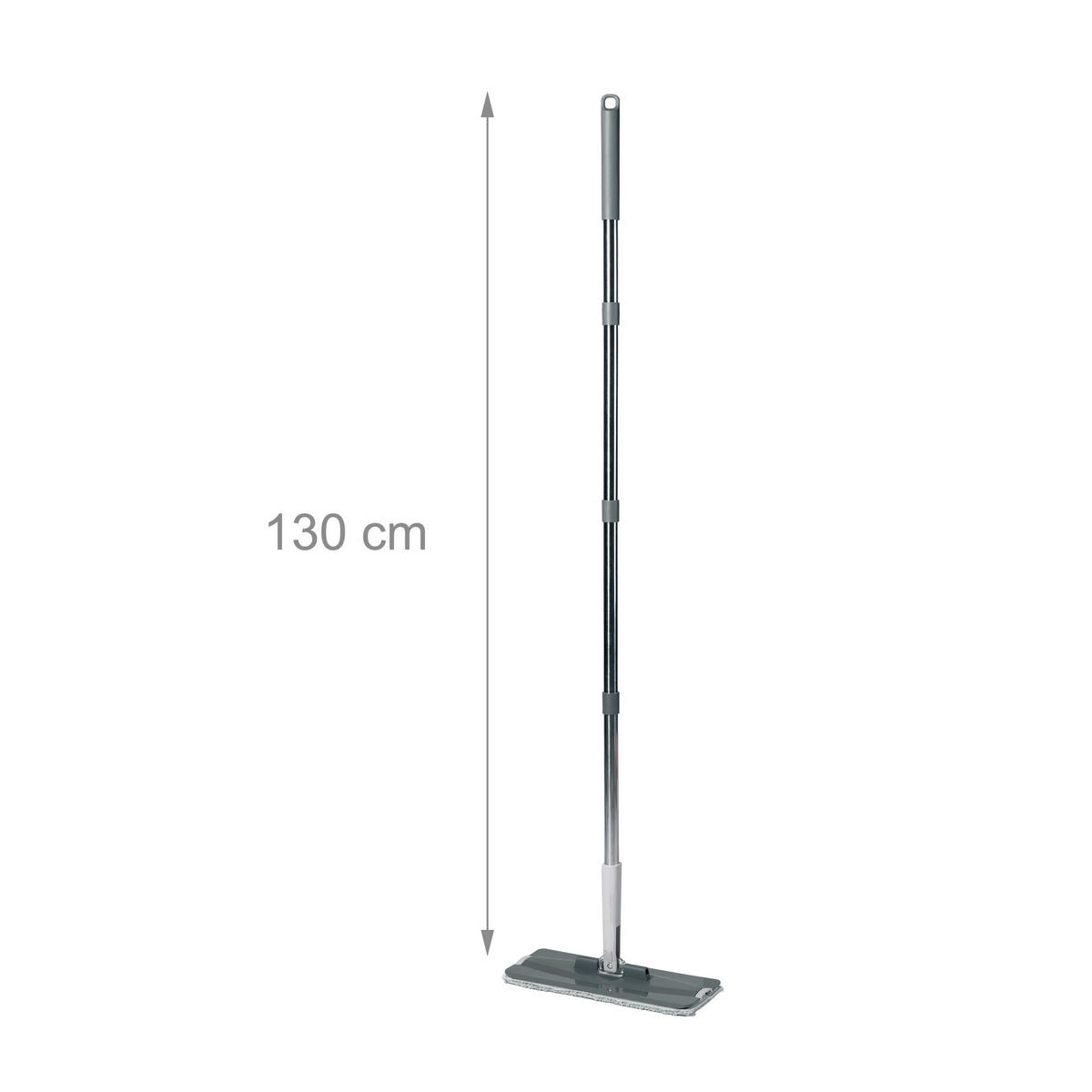 MOP Antracit Šedá Korálová plochý 2komorový kbelík - různobarevná, kov/textil (24.5/19/39cm) - Relaxdays