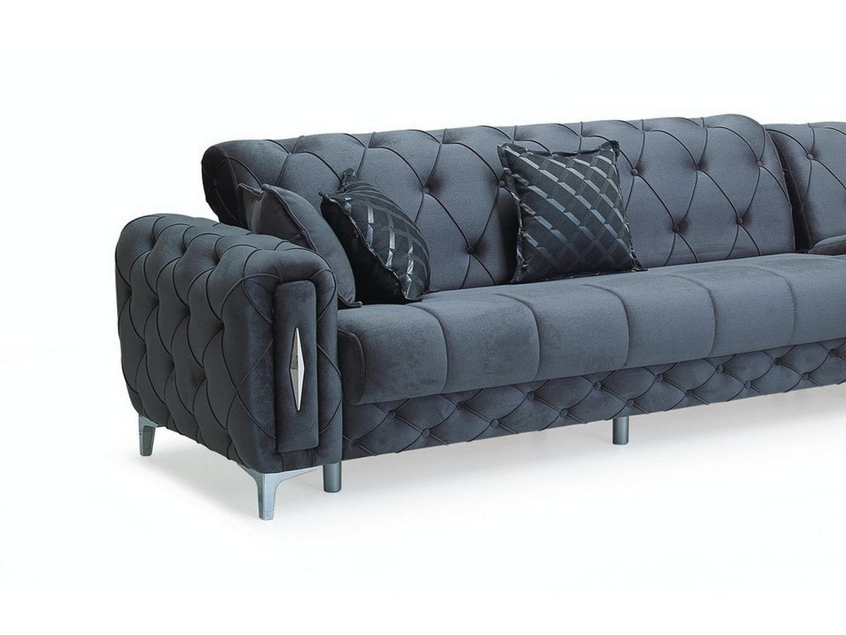 ECKSCHLAFSOFA Patna Anthrazit Relax - Langer Schenkel Links - Anthrazit, Holzwerkstoff/Kunststoff (310/180cm)