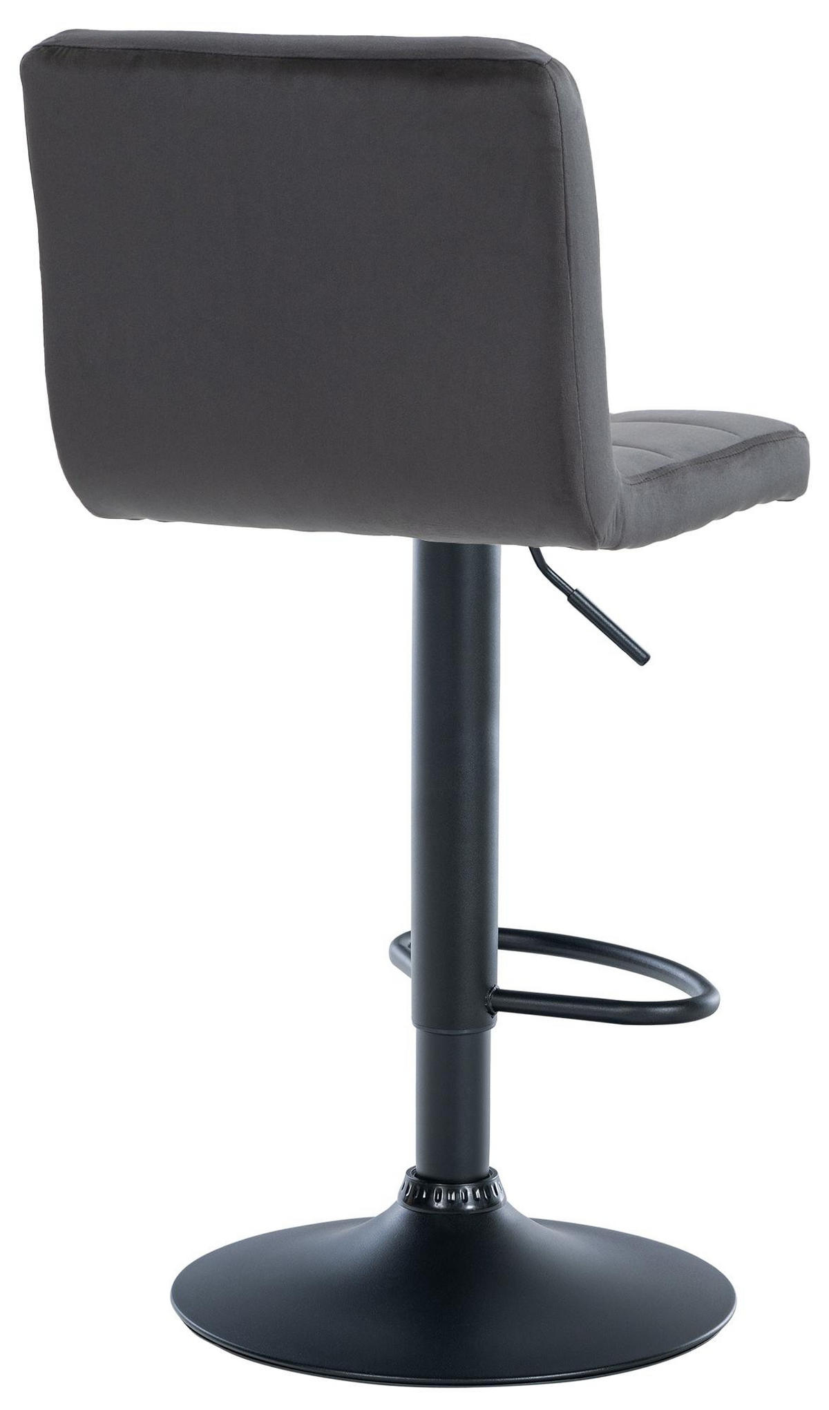 BARHOCKER Samt schwarz - Schwarz, Textil/Metall (46/94/47cm) - CLP
