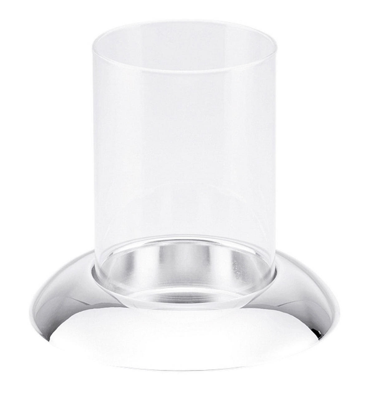 WINDLICHT versilbert glatt poliert, H 13 cm, Ø 13 cm - Silberfarben, Paraffin (13/13/13cm) - Hermann Bauer jun. Kollektion GmbH