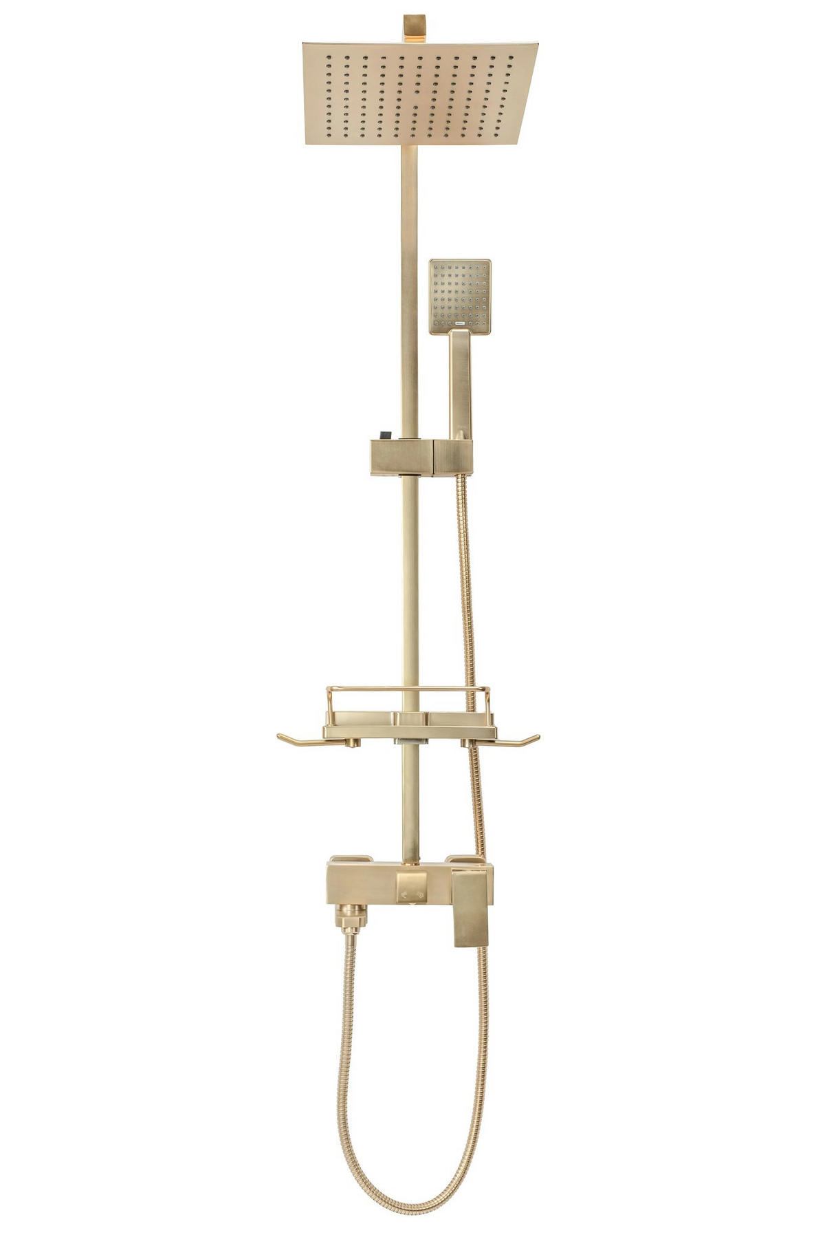DUSCHGARNITUR Rea Jack Brushed Gold - Goldfarben, Metall (21.5/102/45cm) - REA