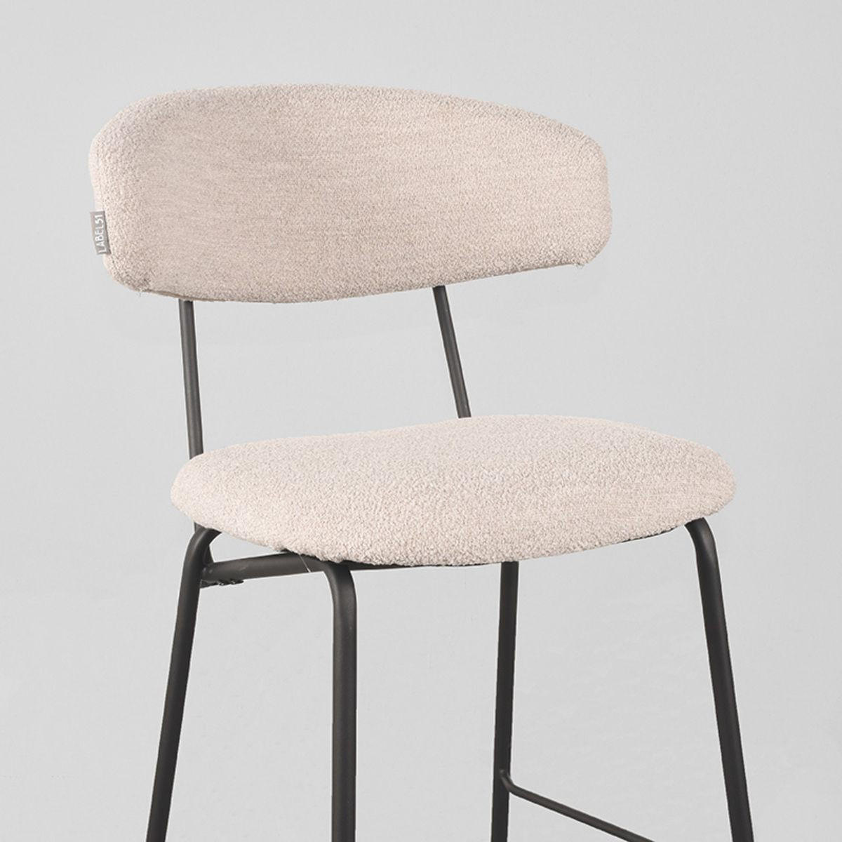 BARHOCKER Zack Weiß 53/57/95 cm 2er-Set - Weiß, Metall (57/95/53cm) - LABEL51