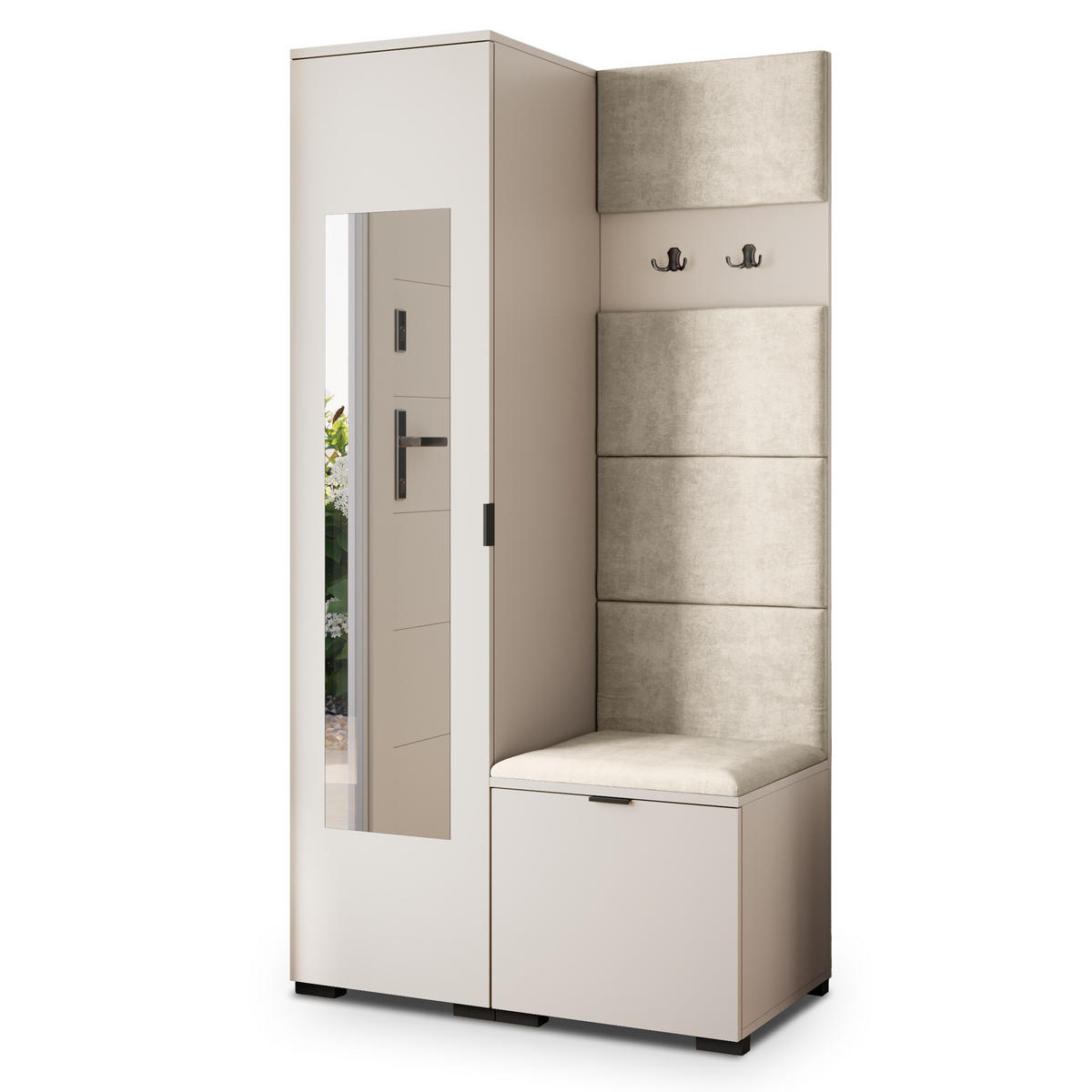 GARDEROBENSCHRANK VIRA 95/181/51 cm Modern Kaschmir - Kaschmir/Ecru, Holzwerkstoff (95/181/51cm) - MASSENO