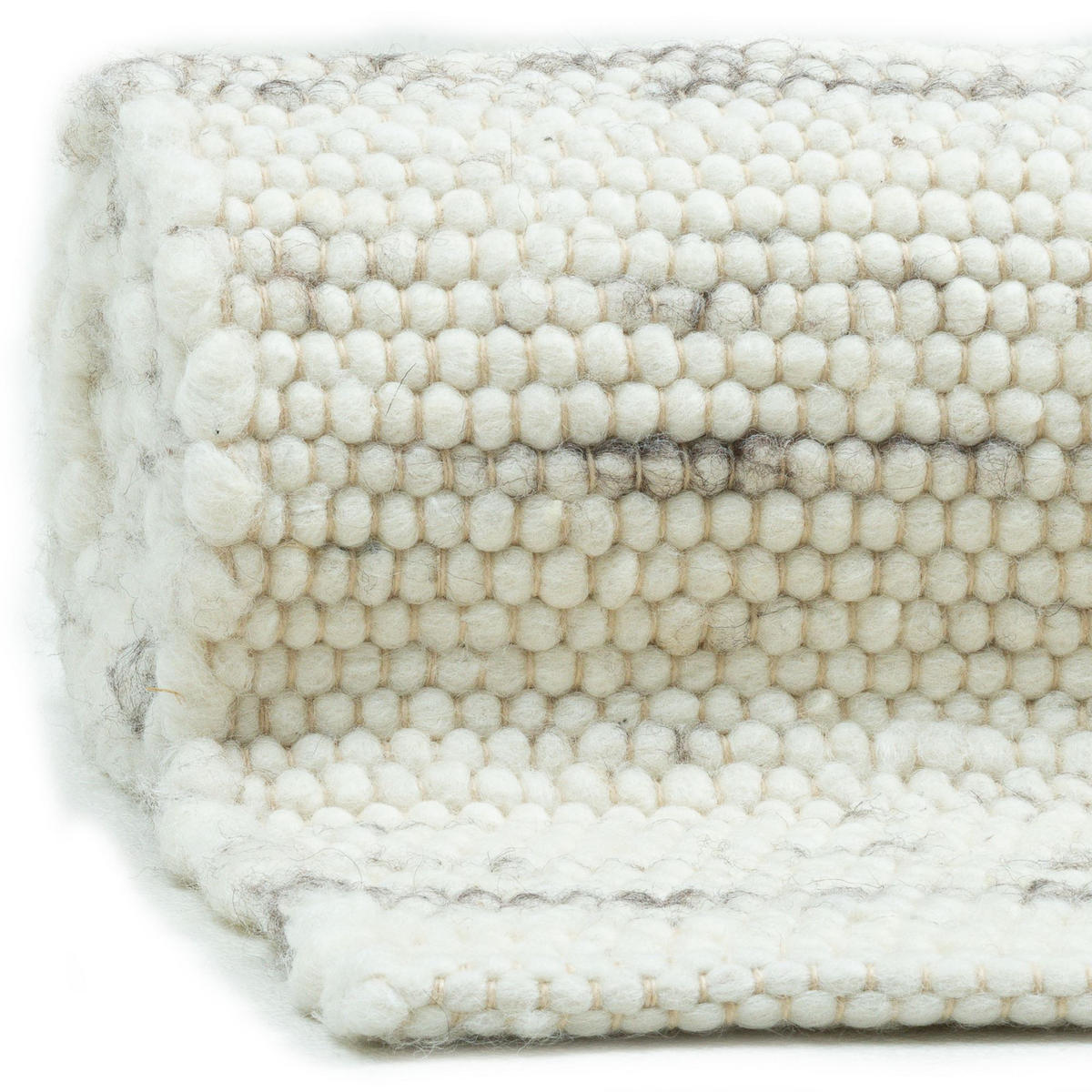 HANDWEBTEPPICH Anden 60x90 cm - Hellgrau, Textil (60/90cm) - Rug and Roll