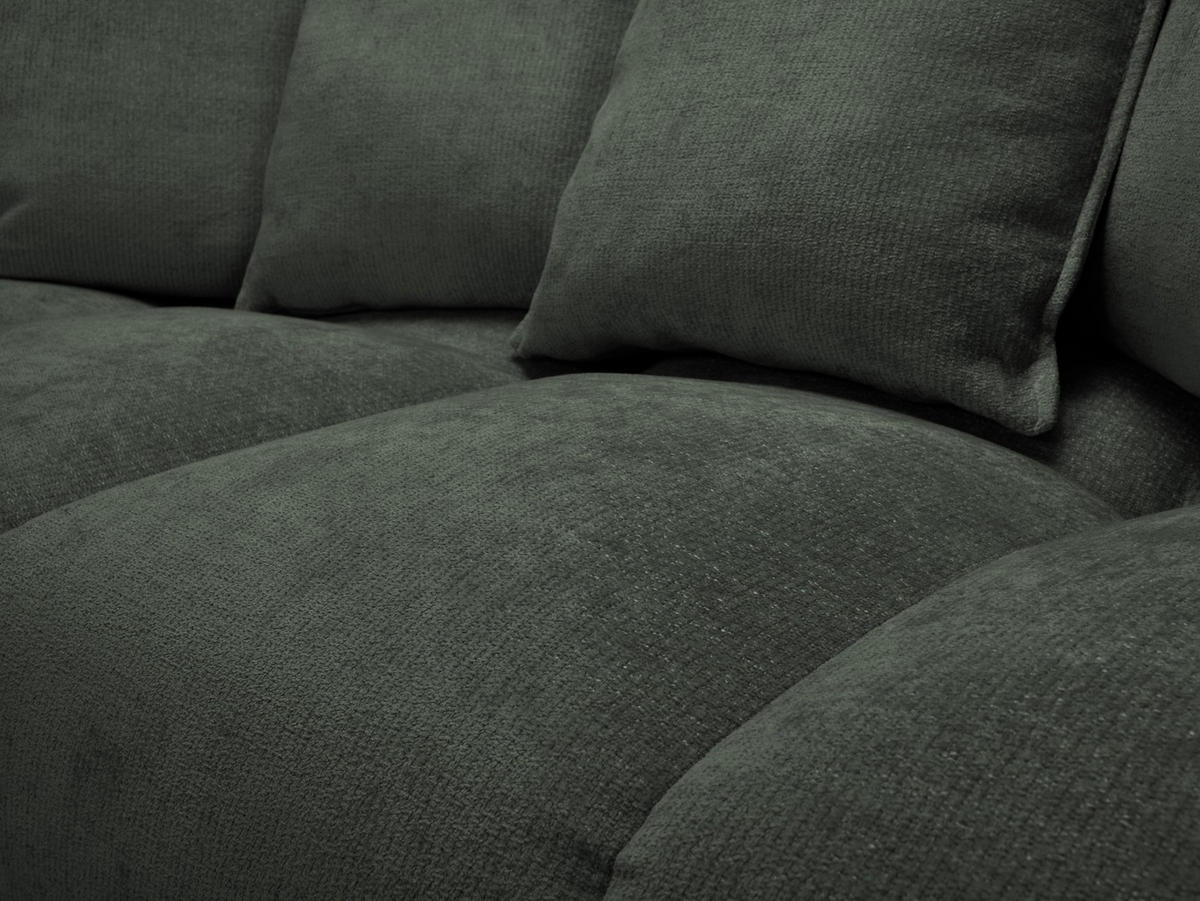 POUF Strukturstoff Orange - Terracotta/Schwarz, Holzwerkstoff/Kunststoff (65/40/65cm) - Makamii