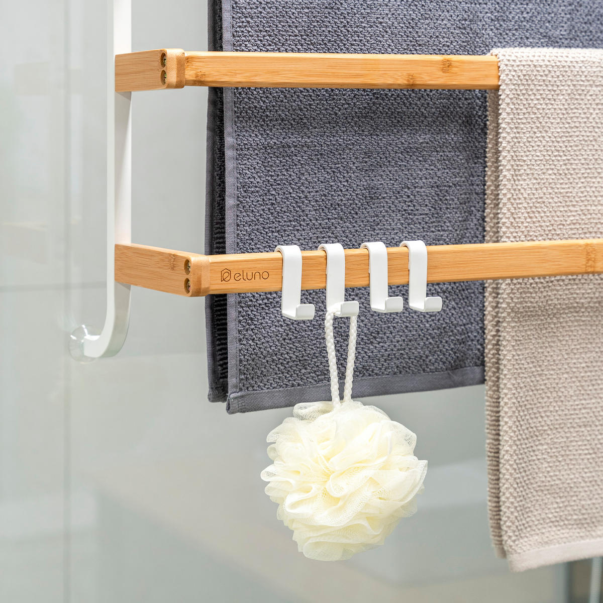 HANDTUCHHALTER, weiß - Weiß, Holz (63.5/77.5/21cm) - eluno