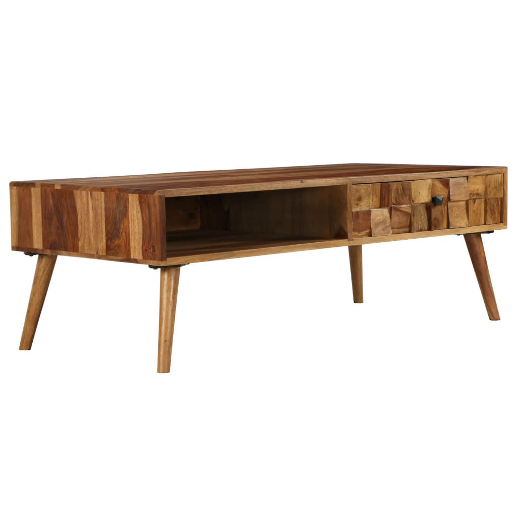 COUCHTISCH Massivholz Palisander Honigbraun 110x50x37 cm - Braun, Holzwerkstoff (110/50/37cm) - furnicato