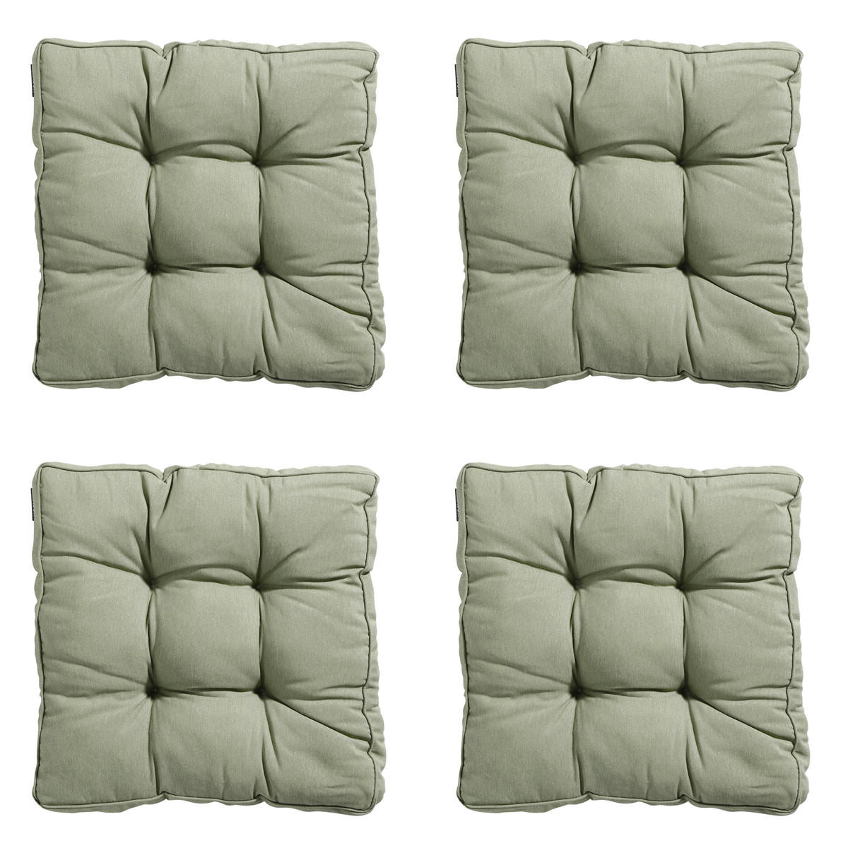 SITZKISSEN Panama 47/47 cm 4er-Set - Hellgrün, Textil (47/8/47cm) - Madison