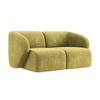 2-SITZER-SOFA Chenille Stoff Grün - Limette/Schwarz, Holzwerkstoff/Kunststoff (174/75/94cm) - Makamii
