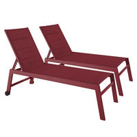 SONNENLIEGE 2-tlg., Lila - Lila, Metall (169/103/65cm) - Oviala