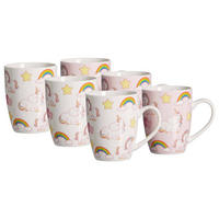 BECHER Unicorn bunt 350 ml 6er Set - Multicolor, Keramik (0.35L) - Ritzenhoff Breker