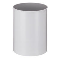 PAPIERKORB Stillvoll Metall 15 Liter 30,5x25,5 cm Grau - Grau, Metall (25.5/30.5/25.5cm) - PROREGAL