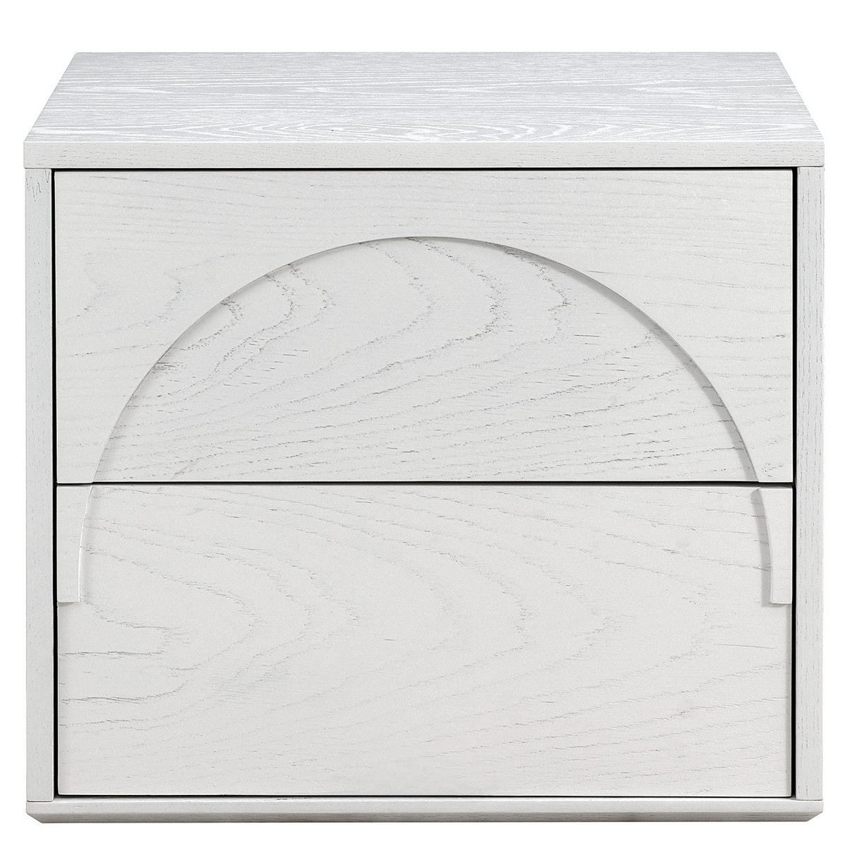 NACHTKOMMODE - Holzwerkstoff - Weiß, Holzwerkstoff (55/48/45cm) - home24