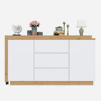 SCHREIBTISCH in Weiß und Eichefarben mit drehbarer Tischplatte und Rollen für Arbeitszimmer, B120/T50/H76,5 cm - Eichefarben/Weiß, Holzwerkstoff (50/120/76.5cm) - STILVORA