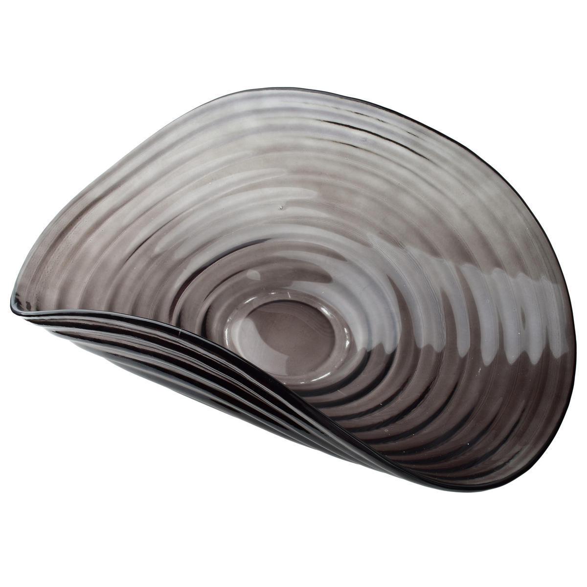 MÍSA skleněná šedá 38/26/11,5 cm - šedá, sklo (29/14/38cm) - Mondex