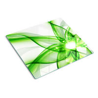 GLASPLATTE 60x52 cm Abstraktion - Grün, Glas (60/0.4/52cm) - TULUP