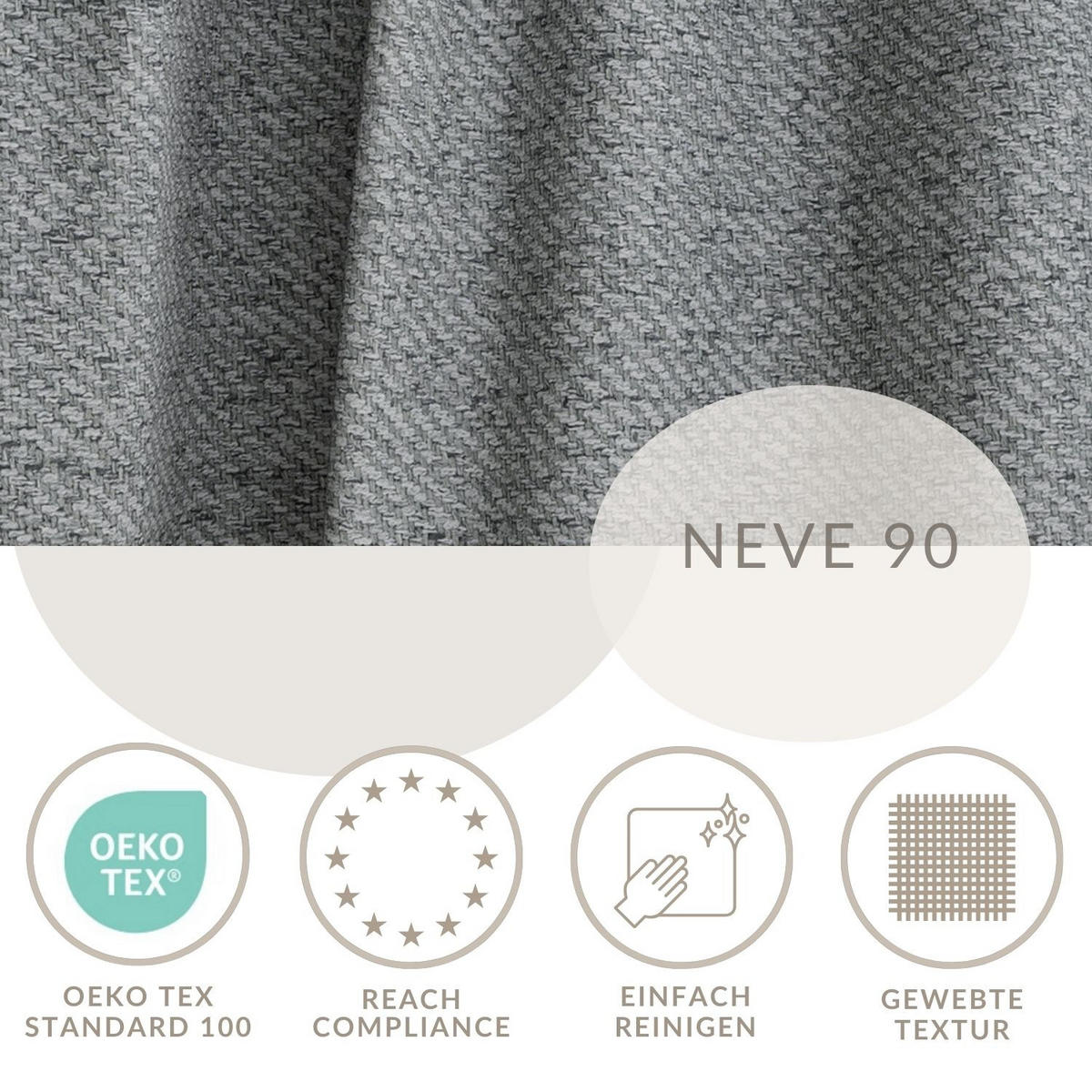 BOXSPRINGBETT Fatu 180/200 cm, in Grau, Bettkasten, Matratze, Topper - Schwarz/Grau, Holz/Holzwerkstoff (180/200cm) - Maison de Reve