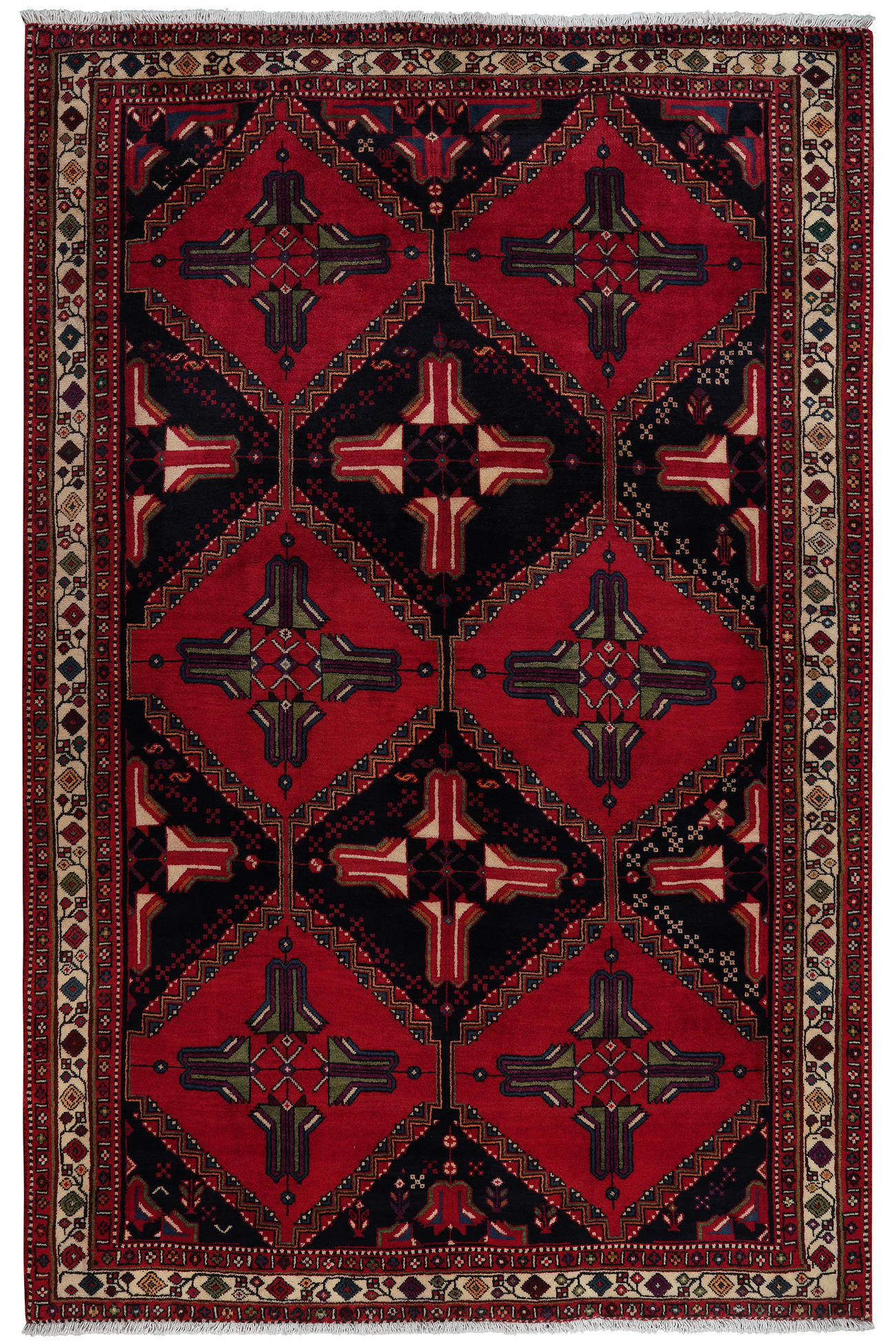 TEPPICH Afshar Blau 250/162 cm Schurwolle - Blau, Textil (162/250cm) - Looma