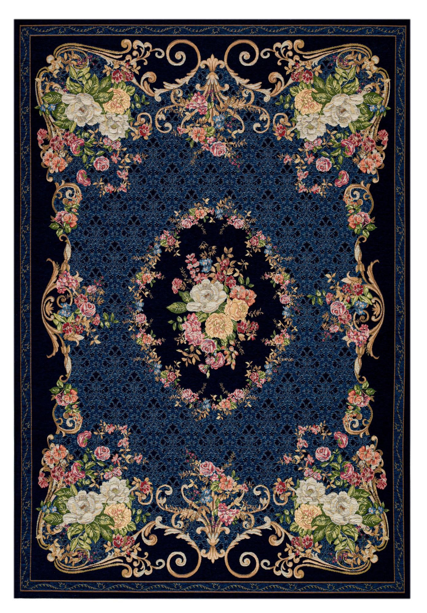 FLACHWEBTEPPICH Flomi Florence 120x180 cm - Blau, Textil (120/180cm) - THEKO